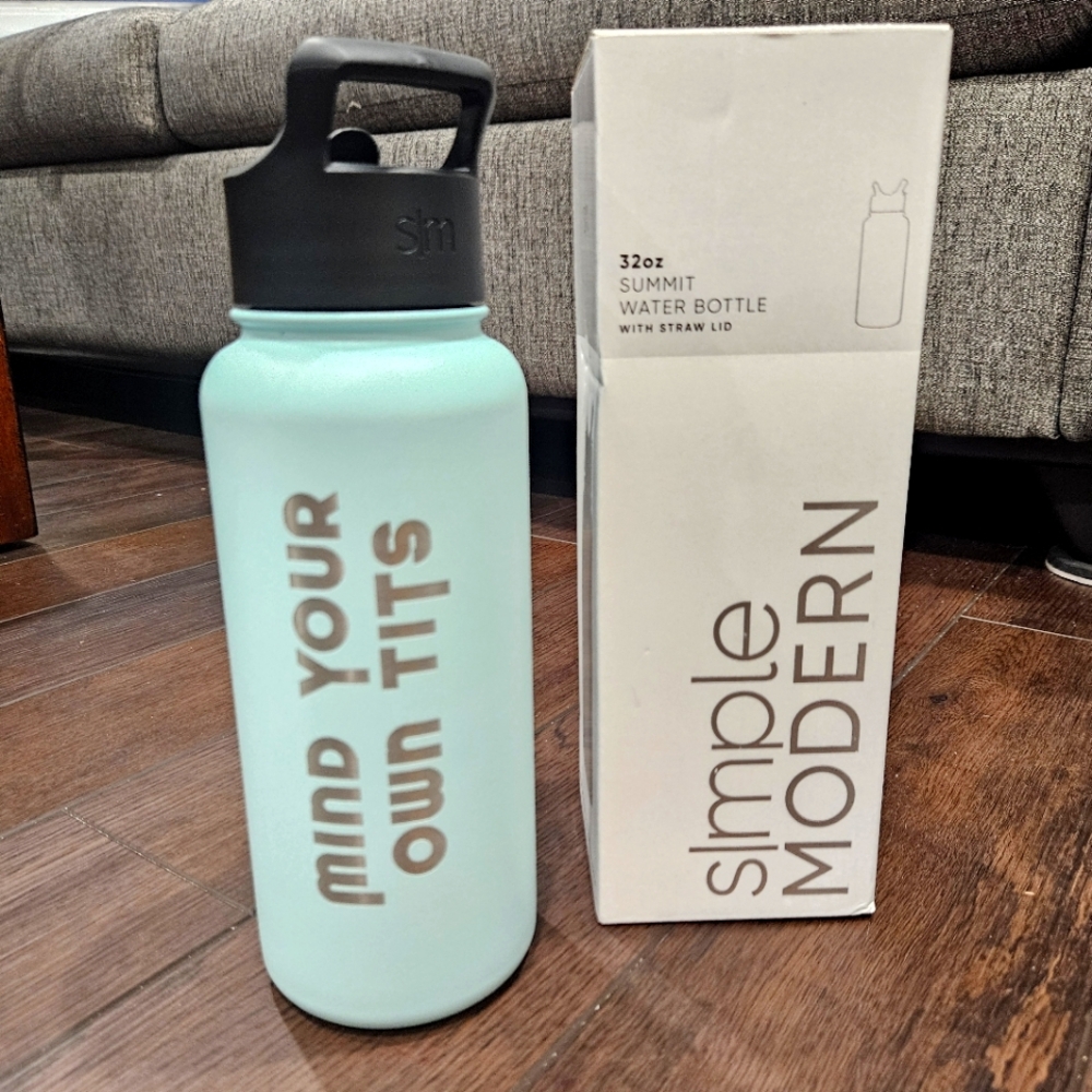 NEW! The Little Milk Bar Mind Your Own T!ts 32 oz Water Bottle - Mint